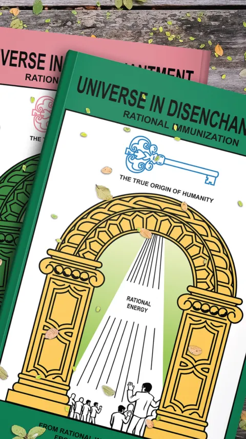 Official cover of “Universe in Disenchantment – Volume 3”, a key volume in the 21-book Rational Culture series.